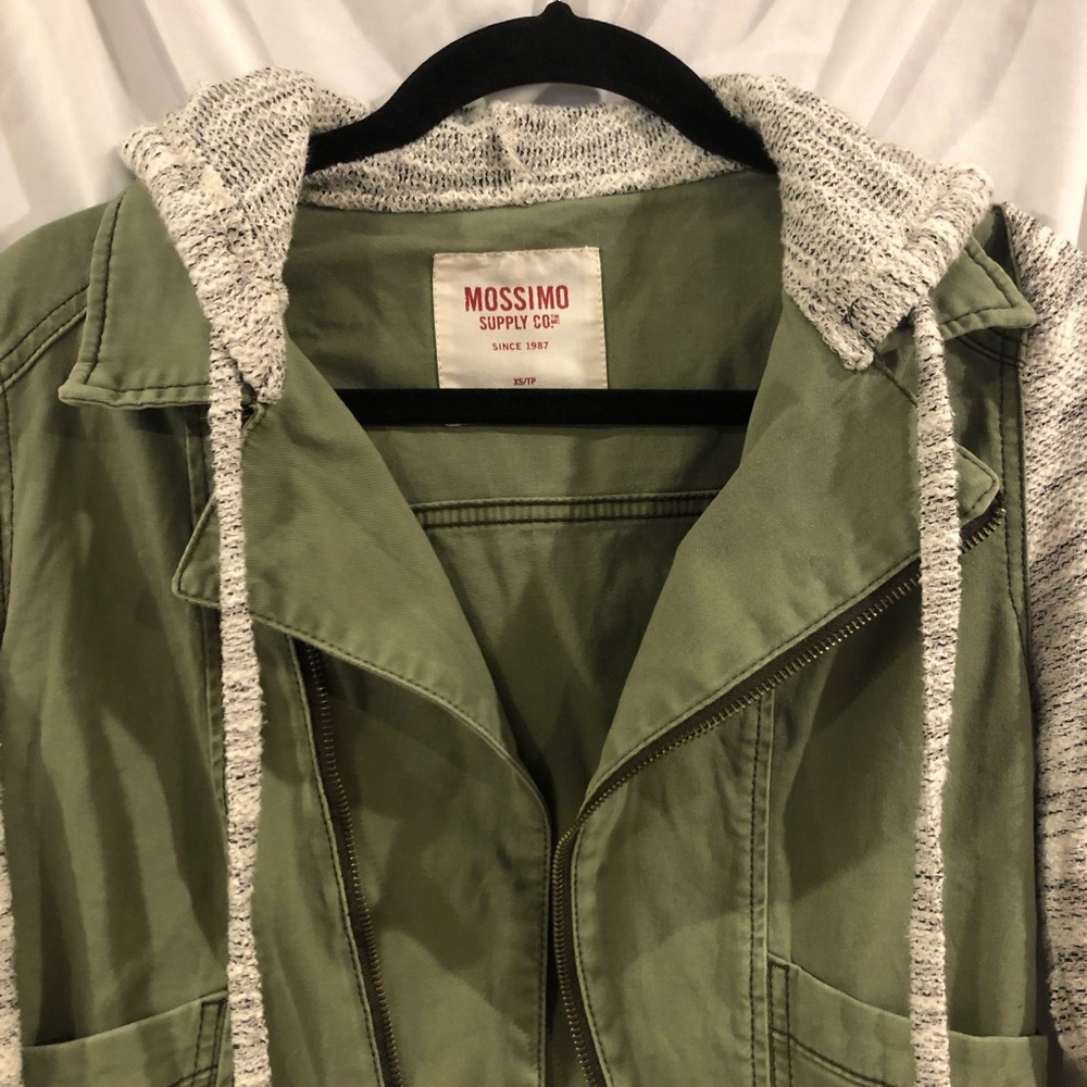 Mossimo Supply Co. Green Jacket w/ Hood - Picture 2 of 5